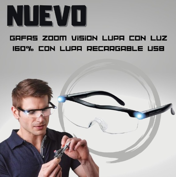 Miniatura 3 de Gafas Zoom Visión Lupa Con Luz 160% Con